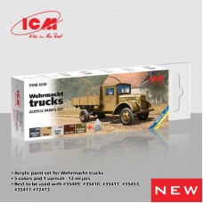Набор красок для грузовиков Вермахта, 6 шт.