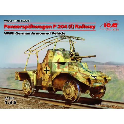 Бронетехніка та артилерія Залізничний німецький бронеавтомобіль Panzerspahwagen P 204 (f), II МВ (ICM 35376)