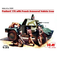 Французский командирский бронеавтомобиль Panhard 178 с экипажем