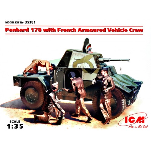 Бронетехніка та артилерія Французский командирский бронеавтомобиль Panhard 178 с экипажем