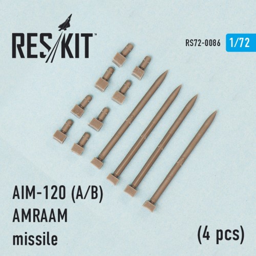 Набори деталіровки Набор вооружений: Американская управляемая ракета AIM-120 (A/B) AMRAAM, 4 шт.