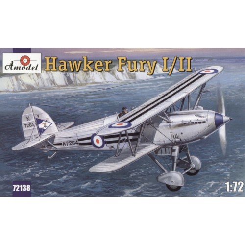 Збірна модель літака Hawker Fury I/II Морський винищувач-біплан ВПС Великої Британії. 1:72