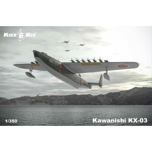 Збірна модель літака Летающая лодка Kawanishi KX-03 1:350