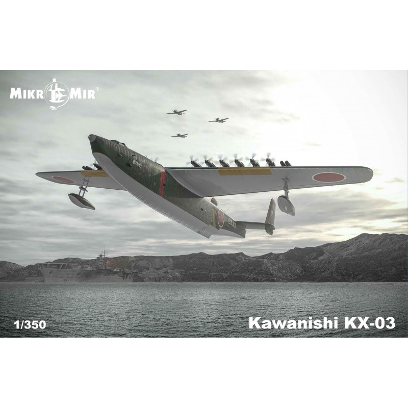 Збірна модель літака Летающая лодка Kawanishi KX-03 1:350