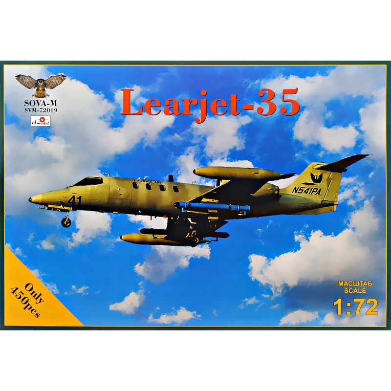 Збірна модель літака Реактивний адміністративний літак "Learjet 35" 1:72