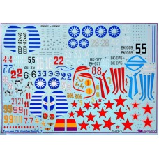 Декаль для семейства бомбардировщиков СБ "Туполев"