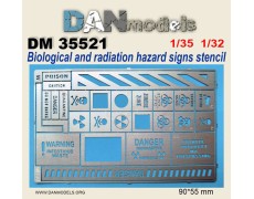 Трафарет для знаків біологічної та радіаційної небезпеки