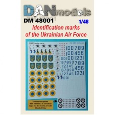 Декаль: опознавательные знаки ВВС Украины + знаки Призрак Киева