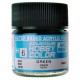 Краска водорастворимая Акриловая краска "Aqueous Hobby Color" зеленая, 10 мл