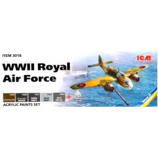 Набор красок "Королевские воздушные силы" Вторая мировая война, 6 шт.