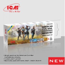 Набор красок Американская гражданская война. пехота Конфедерации, 6 шт.