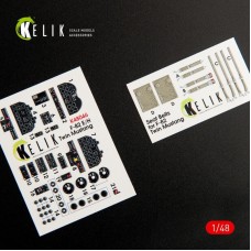 Декаль для модели самолета F-82 E/H Twin Mustang (интерьер), (Modelsvit)