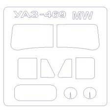 Маска для модели автомобиля УАЗ-469 (Military Wheels)