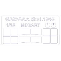 Маска для модели автомобиля ГАЗ-ААА мод. 1943 г., двухсторонняя (MiniArt)