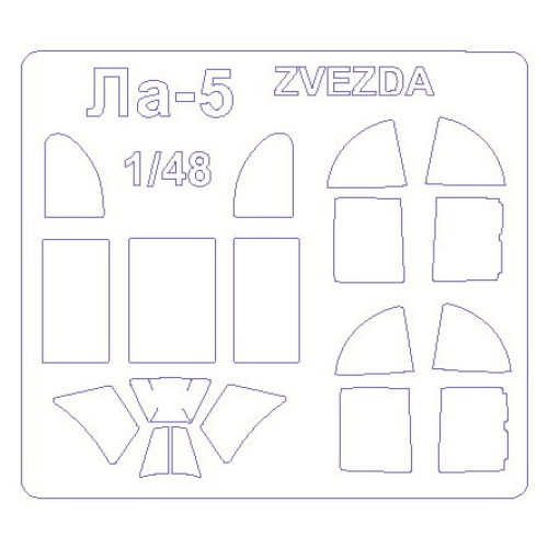 Декалі Маска для модели самолета Ла-5 (Zvezda)