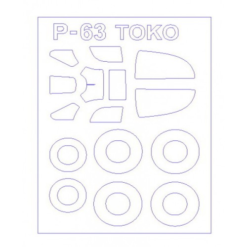 Декалі Маска для модели самолета P-63 Kingcobra (Toko)
