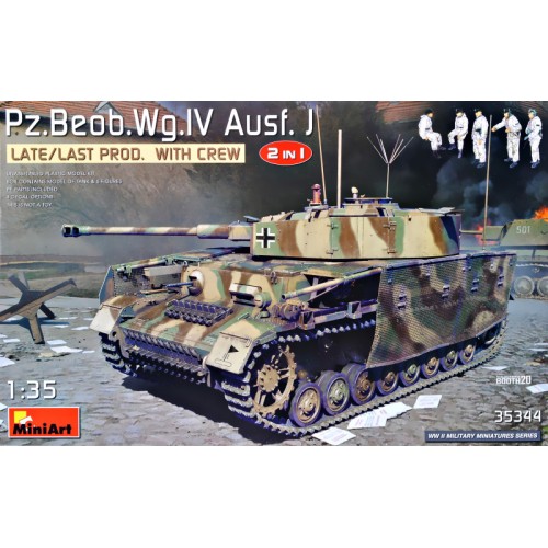 Бронетехніка та артилерія Немецкий танк Pz.Beob.Wg.IV Ausf. J (позднее/последнее производство). 2 в 1 с экипажем
