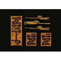 Набор деталировки №1 пулеметы для PZL.37 "Los" (1 Vickers F+2 "Szczeniak") 3 шт