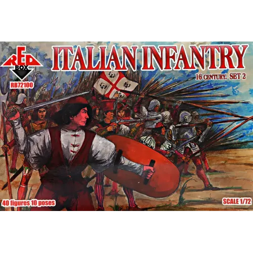 Фігури та мініатюри Італійська піхота 16 століття, набір 2 1:72