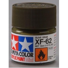 Акриловая краска 10мл Mini XF-62 оливковый драб (матовая)