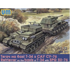Тягач на базе Т-34 с САУ СУ-76