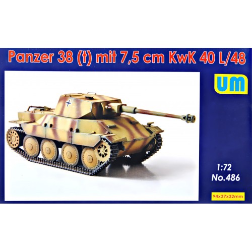 Бронетехника и артиллерия Немецкий танк Panzer 38 (t) с пушкой 7.5 cm KwK 40 l/48