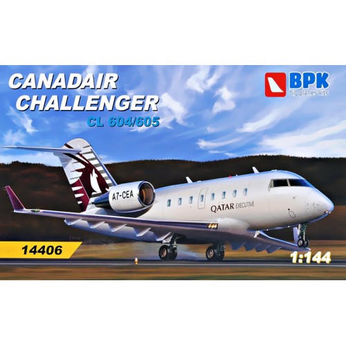 Збірна модель літака Пассажирский самолет Canadair Challenger CL604/605 1:144