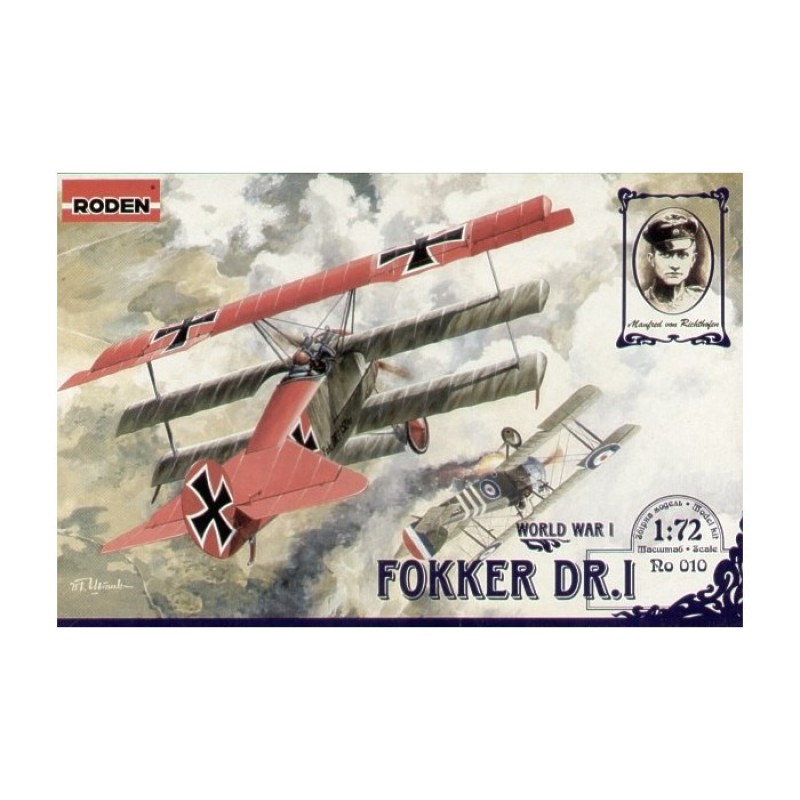Сборная модель самолета Истребитель Fokker Dr.I 1:72