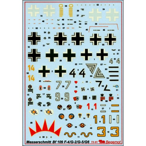 Декалі Messerschmitt Bf-109G/F
