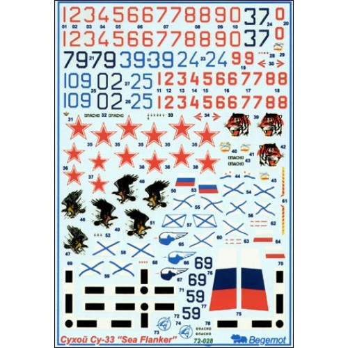 Декалі Su-33 decal