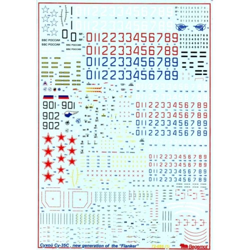 Декалі Декаль для самолета Сухой Су-35C "Flanker"