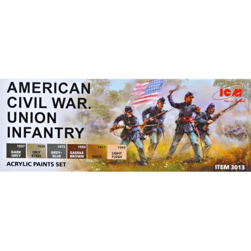 Набори водорозчинної фарби Набор красок для Пехоты Союза Гражданской войны в США, 6 шт.