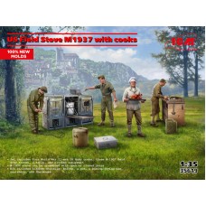 Американская полевая печь М1937 с поварами, Вторая мировая война