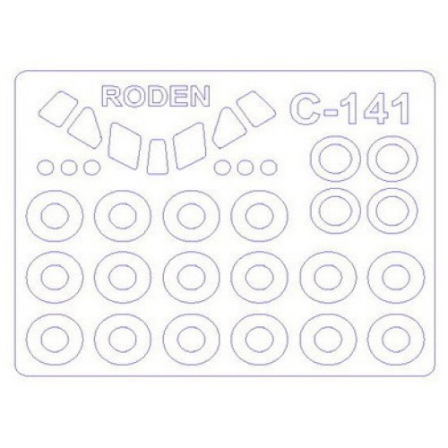 Декалі Маска для модели самолета C-141B Starlifter (Roden)
