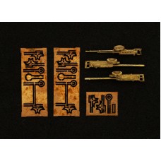 Набор деталировки №2 пулеметы для PZL.37 "Los" (2 Vickers F+1 "Szczeniak") 3 шт