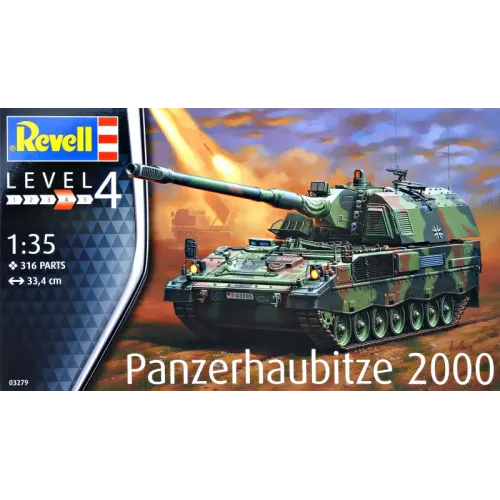 Бронетехника и артиллерия Збірна модель-копія Revell САУ PzH 2000 рівень 4 масштаб 1:35