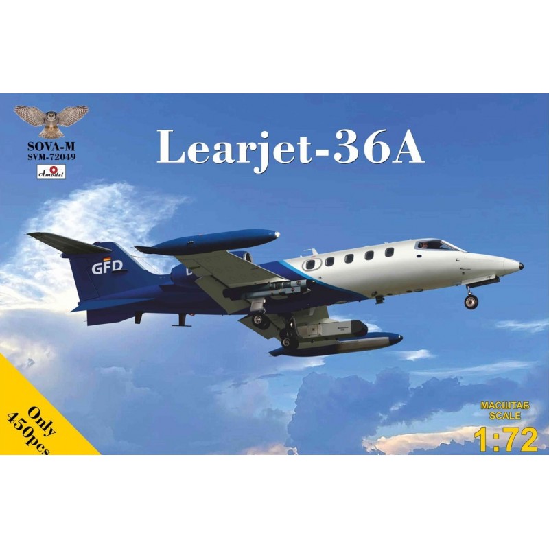 Збірна модель літака Реактивний адміністративний літак "Learjet 35A" 1:72