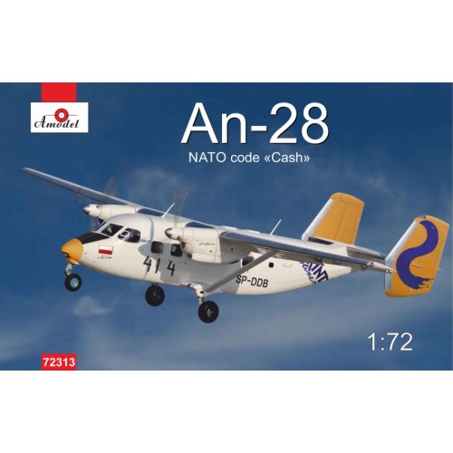 Сборная модель самолета Пассажирский самолет Ан-28, польская версия 1:72