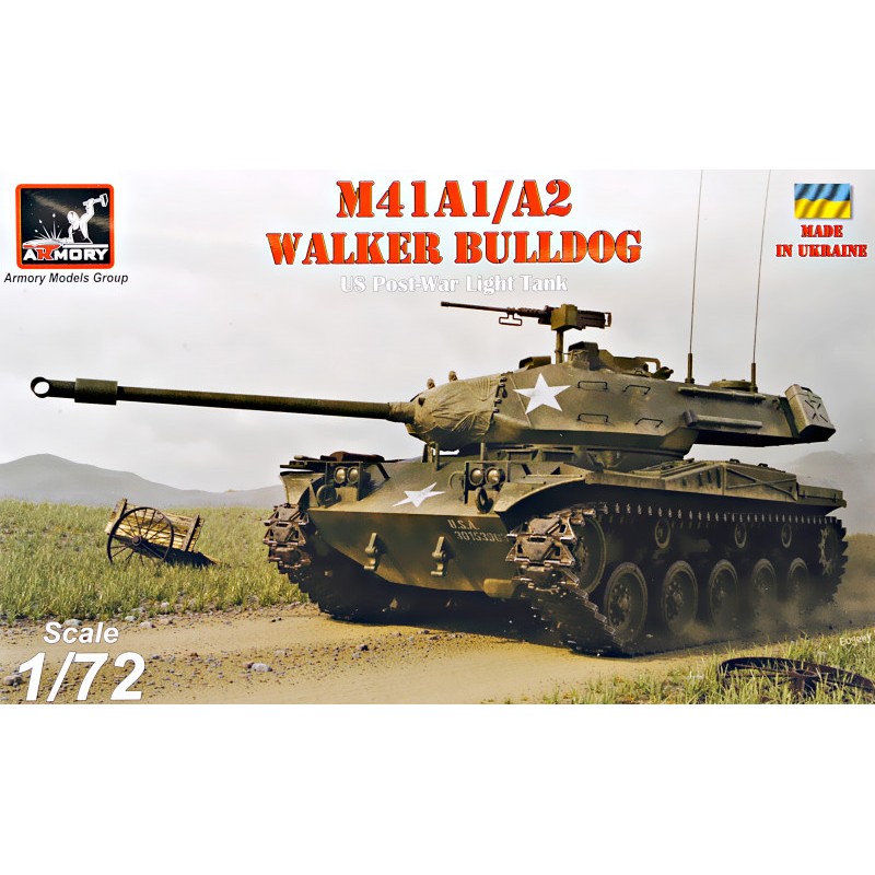 Американский послевоенный легкий танк M41A1/A2 "Уокер Бульдог"