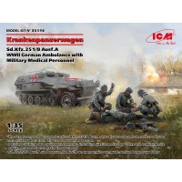"Krankenpanzerwagen" Sd.Kfz.251/8 Ausf.A Немецкий санитарный автомобиль Второй мировой войны с военн