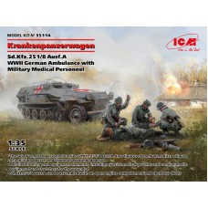 "Krankenpanzerwagen" Sd.Kfz.251/8 Ausf.A Немецкий санитарный автомобиль Второй мировой войны с военн