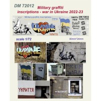Декаль 1/72 Військові графіті Написи - Війна в Україні 2022-2023 рр.