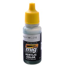 Акриловая краска AMMO A-MIG-0018: Полицейский зеленый