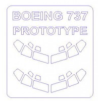 Маска для моделей самолетов Boeing 707, 727, 737 (Correct)