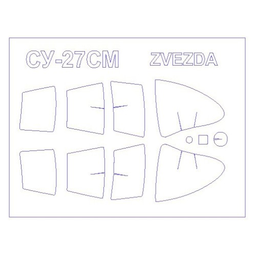 Декалі Маска для модели самолета Су-27СМ (Zvezda)