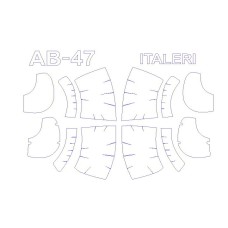 Маска для модели вертолета Bell AB-47 (Italeri)