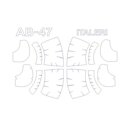Декалі Маска для модели вертолета Bell AB-47 (Italeri)