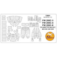 Маска для модели самолета FW-200C-3, FW-200C-4, FW-200C-8 Condor