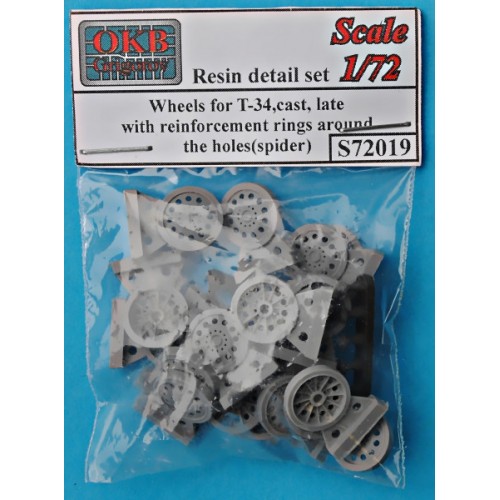 Набори деталіровки Опорные катки для танка Т-34 литые с усилением отверстий облегчения