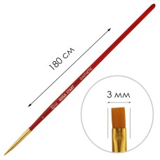 Кисточка синтетичная плоская, № 1 Rosa Start